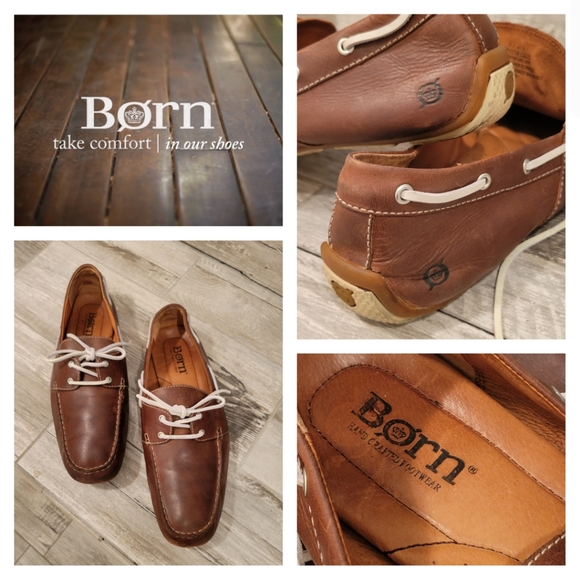 Born Other - Born Brown Leather Boat Shoes